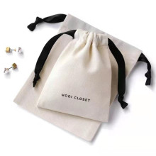 custom recycled cotton drawstring jewelry bag